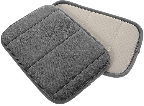 TEHAUX 2stücke Teiliges Mauspad Mit Memory-Schaum Handgelenkauflage Kleine rutschfeste Unterlage Für Laptop Büro Und Zuhause Ergonomische Mausunterlage Für Maustypen Graue Platten