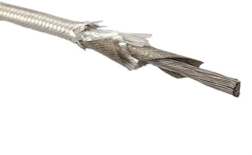 Pangyoo Elektrischer Draht 1 Meter 18-9AWG elektrischer Heizdraht, vernickelt/reines Nickel/reines Kupfer, 500/600/1000 Grad Celsius hochtemperaturbeständig(Color:Nickel plated,Size:13AWG 2.5mm)