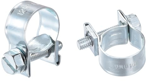sourcing map 15Pcs Fuel Line Pipe Hose Clamp Clip, 12-14mm Fuel Injection Hose Clamp Adjustable Pipe Hose Clip Tube Clamps for Plumbing Automotive and Industrial