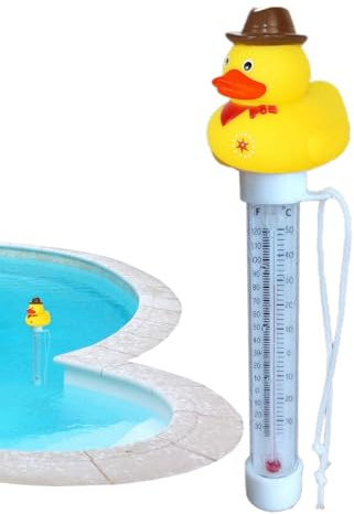 Schwimmende Pool-Thermometer, leicht ablesbar, schwimmende Pool-Thermometer,Digitale Thermometer Niedliches Enten-Design | Schwimmende Thermometer für Eisbäder, Eisbad-Thermometer, digitale Pool-Therm