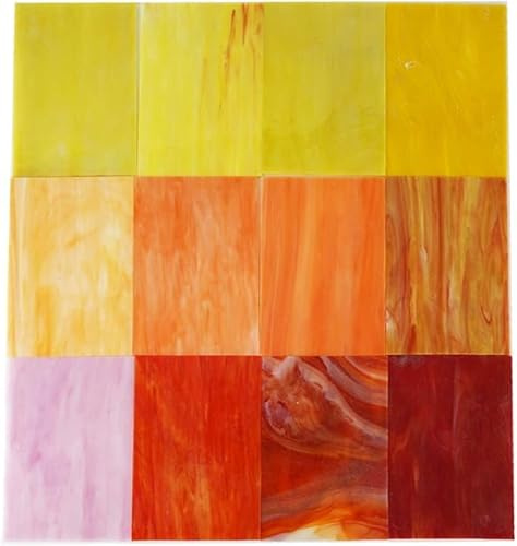 CHICSHIS Lot de 10 feuilles de carreaux de mosaïque en verre pour travaux manuels 10,2 x 15,2 cm