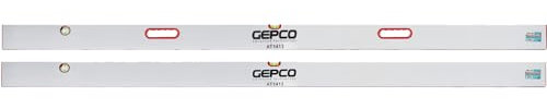 GEPCO Lot de 2 barres de guidage 200-200 cm avec poignées en aluminium et 2 niveaux à bulle