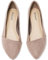 Ataiwee Women's Wide Width Flat Shoes - Dressy Pointed Toe Suede Slip On Comfort Ballet Flats.(1908076-2412, TA/MF, UK6.5 Wide)