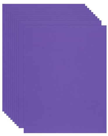 QUARKZMAN 100 Stück farbiges Tonpapier 9 x 6 Zoll tiefes lila | Origami Papier, für Papier DIY Kunstbedarf Papiermalerei Scrapbooking Papierhandwerk