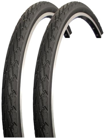 2X 28 Zoll Fahrrad Performance City Reifen Strassenprofil 47-622 schwarz 28x1,75