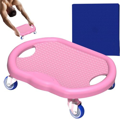 Panneau à rouleaux d'exercice, planche à roulettes AB,Traineur d'entraînement à domicile à la maison - Board d'entraînement AB avec tapis pour l'entraînement en force abdominale et noyau, équipement s