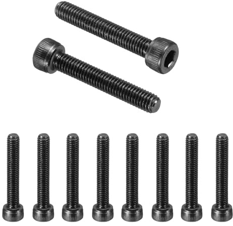 PATIKIL 10 Pcs M5 x 30 mm Hex Socket Head Cap Screws Bolts, 12.9 Grade Carbon Steel Socket Drive Screws, Black Oxide, Full Threads