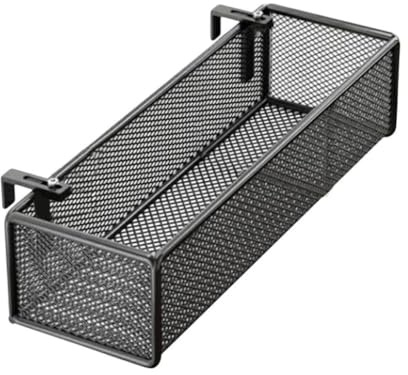 SiaBiced Metall-Hängekorb, 45x15x9cm, Schwarz, Hängeregal für Etagenbetten, Nachttisch, Schlafsaal, Organisator für Bücher, Zeitschriften, Sonnenbrillen, Mobiltelefone