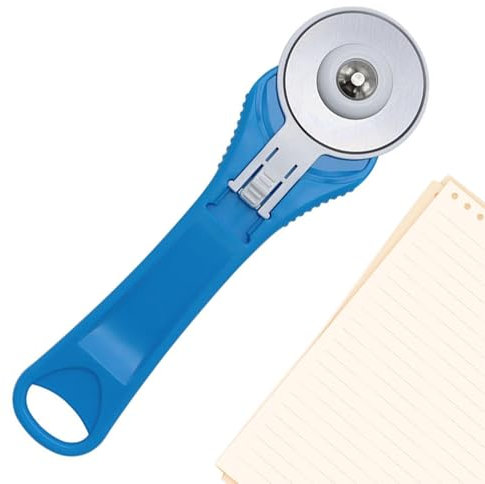 Cortador de para tejidos - Herramienta corta tela, cortadores giratorios para acolchado de acero inoxidable | rueda para el corte de tela, cortador giratorio de 45 mm con mango er