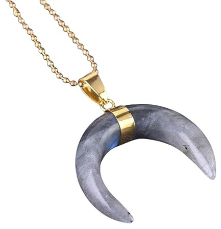 Collier En Cristal Pour Femme, Pendentif Croissant De Lune Enroulé En Fil De Fer, Arbre De Vie, Pendentif En Cristal De Guérison, Chaîne En Or, Bijoux Spirituels, Cadeaux Gothiques De Sorcière P