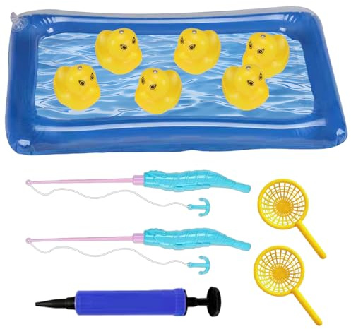 Giocattolo di per Bambini - Gioco da Bagno | Stagno Gonfiabile con Anatre Galleggianti Interattive per Eventi Estivi Compleanni Premi Carnival Genitori E