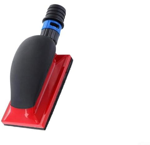 Zilimontt Bloque de lijado manual con sistema de recogida de polvo al vacío para pulido de madera y mantenimiento del coche, compatible con papel de lija de gamuza perforado y extracción de polvo