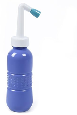 CashMuch Bidet de voyage portable avec une capacité de 450 ml et une buse amovible, pour l'hygiène personnelle et l'adhérence des toilettes, matériau ABS, PP et EVA, couleur aléatoire de la buse