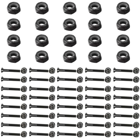 YIYIMIMO Skateboard Hardware Set,Axie Nuts and Allen Screws with Nuts Hardware Set, Manual Shortboard Components for Beginners to Advanced