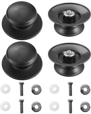 Juego De 4 Perillas Para Tapa De Cacerola Pomo Tapa Olla Asas Y Pomos Universales De Repuesto Perilla Tapa Olla Con Tornillos Fácil Instalación Y Limpieza, Compatible Con Diversas Sartenes Y Ollas