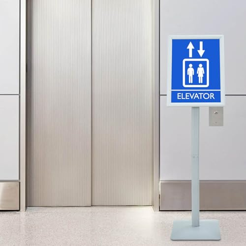 FWIKDUN Soporte para carteles A3 de hierro fundido plateado, soporte de pantalla ajustable, giratorio 360 grados, para póster A3