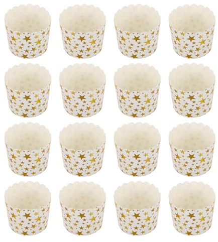 CRAFTHROU 50 Pirottini di Carta Usa e Getta Motivo per Muffin Resistenti al Calore 50, per Gelaterie Truck