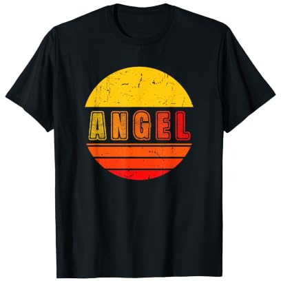 Angel Name Vintage Sunset Retro Style for Angel T-Shirt