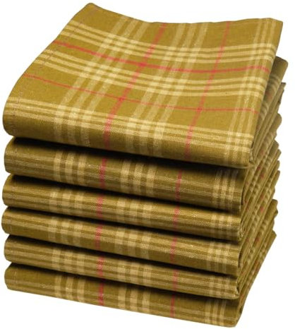 merrysquare - Dicke Arbeitstaschentücher - Große Größe 48cm x 48cm - 100% Baumwolle - 6 Stück - Modell Arnold.
