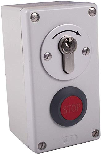 Pulsador de llave en un lado con función de parada, accionamiento de puerta, accionamiento de puerta de garaje, Hörmann (cierre uniforme)