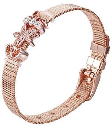 Heideman Armband Damen Mesh Charmband Zirkonia weiß | Funkelndes Geschenk für besondere Anlässe - festlich, hautfreundlich, nickelfrei und alltagstauglich