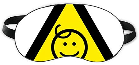 Warning Symbol Yellow Black Kids Protected Triangle Sleep Eye Shield Soft Night Blindfold Shade Cover
