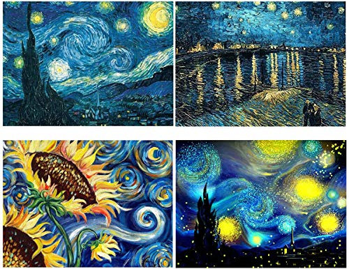 ZuoAnLF Diamond Painting Kit Completo,4 Pezzi Pittura Diamante 5D,Dipinti Decorazioni per Pareti Domestiche,Passatempo per Adulti Bambini,30x40 cm
