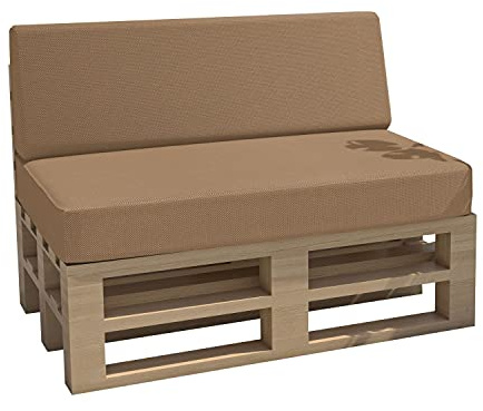 chilly pilley Palettenkissen Gartenkissen Wasserdicht Palettenauflage Palettenpolster Indoor Outdoor Waschbar Abnehmbar Sitzkissen Rückenkissen (2er Set, Beige)