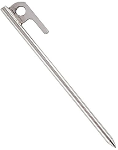 QVIVI Edelstahl Zeltheringe Zeltnagel 20CM 8 Stück, Outdoor Camping Zelt Heringe Erdnägel Robust Ideal für normalen und harten Boden