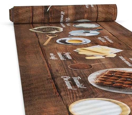 ANRO Küchenteppich Küchenläufer Teppich Läufer Küche waschbar rutschfest Gelati Abwaschbar 140 x 52cm
