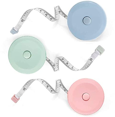 Tape Measure for Body, Measuring Tape for Body,Soft Tape Measure for Body,3Pcs 60 Inch Retractable Measuring Tape,for Body Sewing Fabric Tailor Cloth Craft Measurement Tape