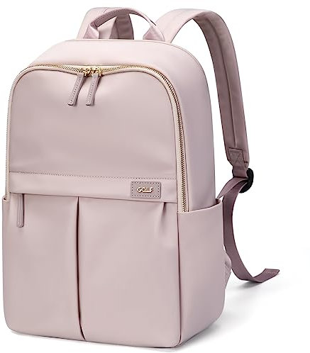 GOLF SUPAGS Sac à Dos Pour Ordinateur Portable Pour Femme, Résistant à L'eau, Convient Aux Sacs de Travail de Voyage Pour Ordinateur Portable de 15,6 Pouces (Gris Rose)