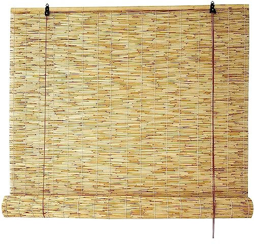 Tenda a Rullo di Bambù per Balcone da Esterno, Oscurante con Schermo per la Privacy, Tapparella Avvolgibile, 60x100cm/24x39in(WxH)