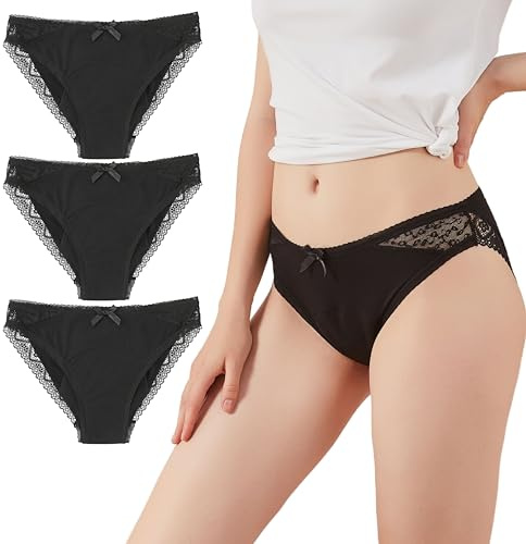 Femme Favor Periodenunterwäsche | 3er Periodenunterschwäsche Set aus Baumwolle, Periodenunterschwäsche Starke Blutung | Perioden Unterwäsche mit Waschbeutel