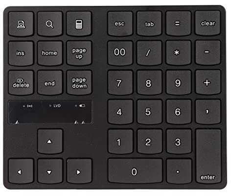 Tastierini Numerici Wireless, 35 Tasti Estensioni Tastiera Numerica Contabilità Finanziaria Portatile 2.4 Ghz, Tastiera Numerica Ricaricabile per Laptop Desktop, PC, Notebook
