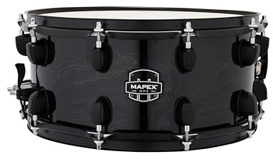 Mapex MPX Maple/Poplar Snare Drum - 6.5 x 14-inch - Black with Black Hardware