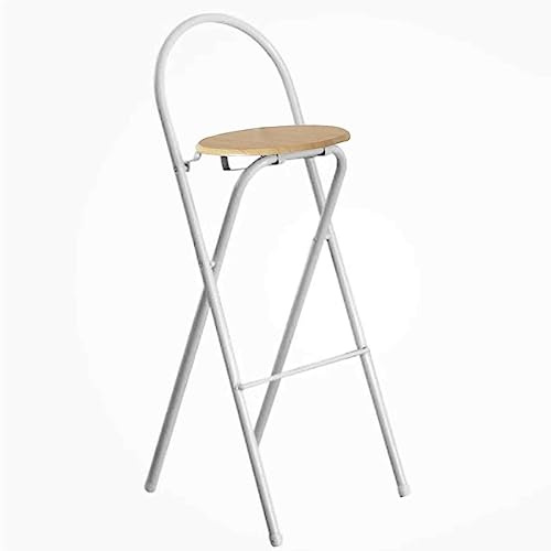 SWHSWQ Sgabello Pieghevole Portatile Alluminio con Schienale, Sgabelli Alti Cucina Economici, Sgabello da Bar Pieghevole, Ultra Leggero, Robusto, 150 kg