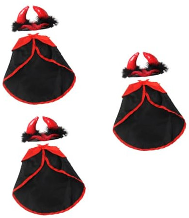 FRCOLOR 3pcs Halloween Costumes for Pets Cat Cape Pet Halloween Accessories Christmas Set
