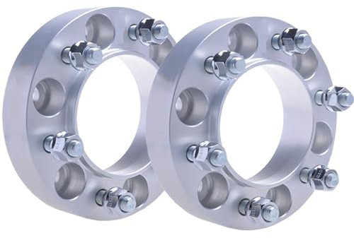 Spurverbreiterungen 2PCS Für Ford Für Ranger T6 PCD 6X 139,7-93,1 Hub Cebtric 6x 5,5 (6x 139,7mm) Zentrum Bohrung 93,1mm Auto Radnabe Spacer Spurplatten Spurverbreiterung (Farbe : 2Pcs Silver 38mm)