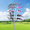 MUNCHIN Einzigartige und magische Metall Windmühle, 3D Windbetriebene Kinetische Windrad Garten Metall, Rostfrei Gartenstecker Windspiel, für Terrasse Rasen und Garten Dekoration,Multicolour