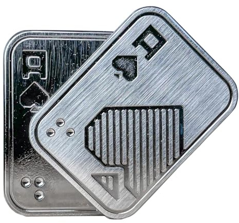 1 Stück Metal Poker Fidget Slider, Metal Poker Fidget Slider EDC Fidget Toys Für Erwachsene,ADHS Autismus Angst Stressabbau Magnetisches Zappelspielzeug für Erwachsene