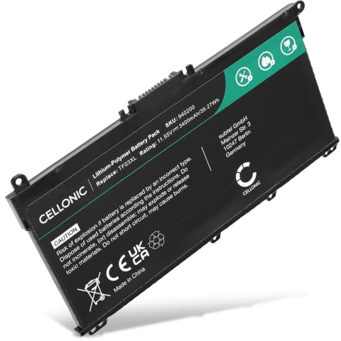 CELLONIC Battery compatible with HP 14-BP, Pavilion 14-BF, 15, 820070-855 | (3400mAh-11.55V-Lithium Ion) for HP Pavilion 14-BK, 15-CC, 15-CD, 15-CK, 17-AR, x360 14-CD, 14-DD, Pavillion 14, 920046-121