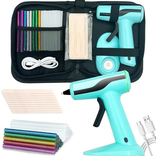 glue gun blue cordless mini