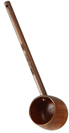 Amosfun Pala De Madera Para Agua Cucharón De Mango Para Uso Cocina o Jardín Cucharón De Riego De Madera