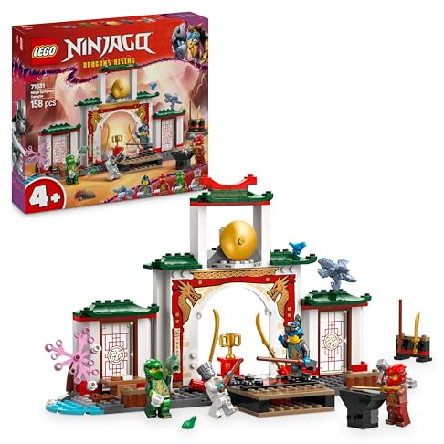 LEGO NINJAGO Ninja Spinjitzu Temple - Toy Playset with 4 Minifigures & a Dragon Figure, Building Set Incluse a Treehouse and Weapon Accessories - Birthday Gift for 4+ Year Old Boys & Girls 71831