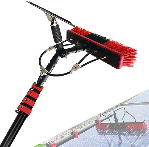 Kit professionale con asta alimentata ad acqua per lavavetri, spazzola telescopica e lavavetri per camion e roulotte, kit di pulizia dei vetri, attrezzatura per lavaggio elettrico, lavaggio a spruzzo
