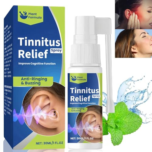 Tinnitus Relief Spray,Fast Acting Tinnitus Relief for Ringing Ears,Tinnitus Treatment,Ear Pain Relief for Adult,Ear Calm Spray,Effective Herbal Drops for Tinnitus,Ear Ringing Spray,Tinnitus Ear Drops
