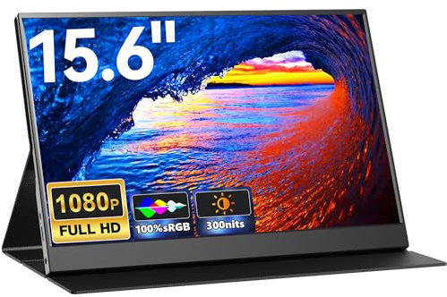 Laptomo 15.6 Ecran Portable, Moniteur Portable IPS FHD 1920 x 1080, Portable Monitor pour Windows, Mac, PC, Xbox, PS5 - HDMI/Type-C/USB-C Port