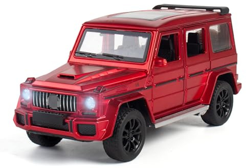 MODVKVK G63 AGM 1:32 Modellino Macchinina con Luce e Musica, Funzione Pull-Back, Pressofuso in Lega, Ideale per Bambini dai 3 anni e Collezionisti (Rosso)