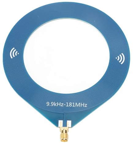 Antena de Bucle, 9.9kHz - Antena de Radio de Corta Activa de 181MHz con Conector SMA, Antena BB para Caminar para Acampar Al (Agujero Interno de Rosca Externa)